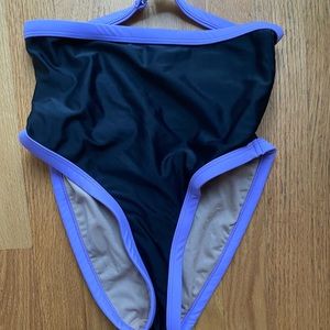 Solstice high waisted blue/lavender bikini bottoms new medium